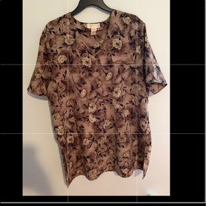 Christie & Jill button down blouse size XL